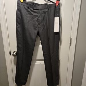 Calvin Klein Men's Slim Fit Jerome 36w X 30L Dark Gray Dress Pants